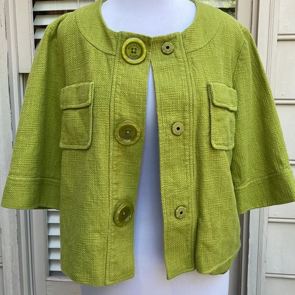 Michael Kors Matching Green Set- Dress & Blazer Size 12
